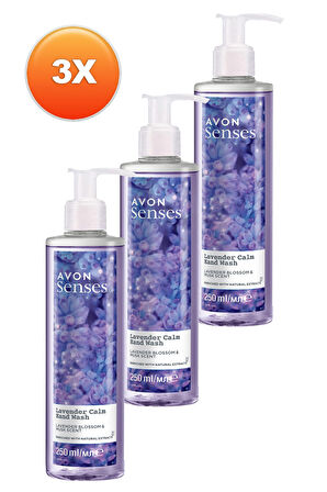 Avon Senses Lavander Calm Lavanta ve Misk Kokulu Sıvı El Sabunu 250 Ml. Üçlü Set