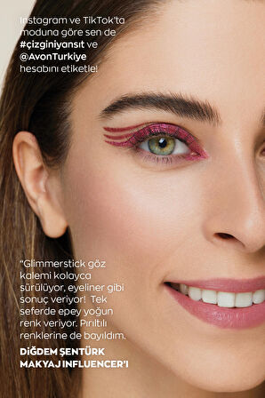 Avon Glimmersticks Pırıltılı Asansörlü Suya Dayanıklı Göz Kalemi Fuchsia