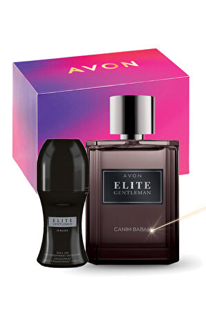 Avon Canım Babam Yazılı Elite Gentleman Parfüm Hediye Kutulu Paket