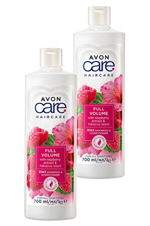 Avon Care Ahududu ve Hibiscus Kokulu Şampuan ve Saç Bakım Kremi 700 Ml. İkili Set