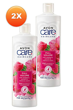 Avon Care Ahududu ve Hibiscus Kokulu Şampuan ve Saç Bakım Kremi 700 Ml. İkili Set