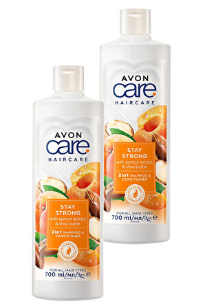 Avon Care Kayısı ve Shea Özü Şampuan ve Saç Kremi 700 Ml. İkili Set