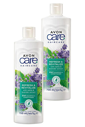 Avon Care Isırgan Otu ve Lavanta Özleri Içeren Şampuan ve Saç Kremi 700 Ml. İkili Set