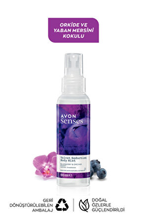 Avon Velvet Seduction Yaban Mersini ve Orkide Kokulu Vücut Spreyi 100 Ml. İkili Set