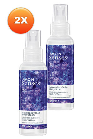 Avon Lavender Calm Lavanta ve Misk Kokulu Vücut Spreyi 100 Ml. İkili Set