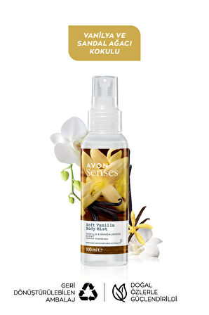 Avon Soft Vanilla Vanilya ve Sandal Ağacı Kokulu Vücut Spreyi 100 Ml. İkili Set