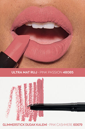 Avon Ultra Mat Ruj Pink Passion ve Glimmerstick Dudak Kalemi Pink Cashmere Paketi