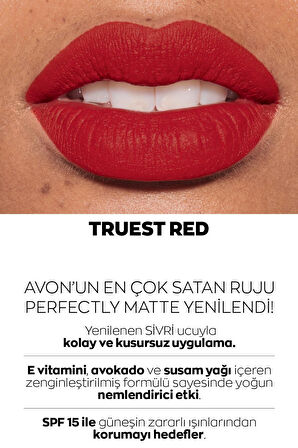 Avon Ultra Mat Ruj Truest Red ve Glimmerstick Dudak Kalemi Ruby Shock Paketi