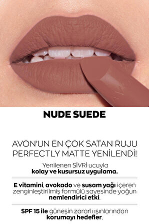 Avon Ultra Mat Ruj Nude Suede ve Glimmerstick Dudak Kalemi Blushed Nude Paketi