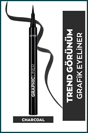 Avon Graphic Liner Keskin Uçlu Likit Eyeliner Charcoal