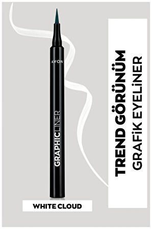 Avon Graphic Liner Keskin Uçlu Likit Eyeliner White Cloud