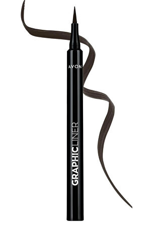Avon Graphic Liner Keskin Uçlu Likit Eyeliner Burnt Umber