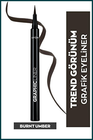 Avon Graphic Liner Keskin Uçlu Likit Eyeliner Burnt Umber