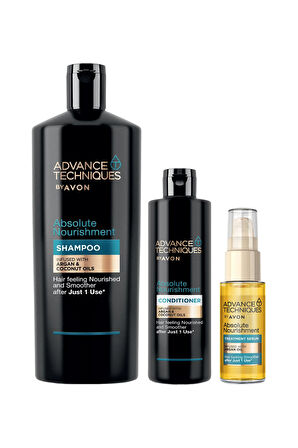 Avon Advance Techniques Argan Yağı İçeren Şampuan Saç Kremi ve Saç Serum Paketi