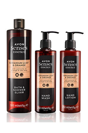 Avon Senses Essence Sardunya Yaprağı ve Partakal Kokulu Banyo Paketi