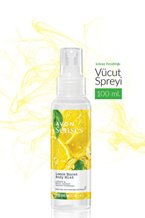 Avon Senses Lemon Burst Limon ve Reyhan Kokulu Vücut Spreyi 100 Ml. İkili Set