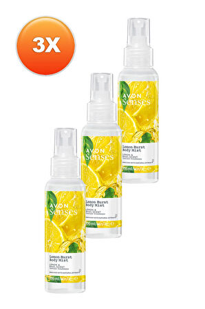Avon Senses Lemon Burst Limon ve Reyhan Kokulu Vücut Spreyi 100 Ml. Üçlü Set