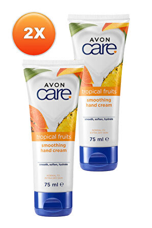 Avon Care Tropical Fruits Ananas, Mango ve Papaya Özlü El Kremi 75 Ml. İkili Set