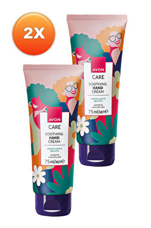 Avon Care Shimmering Gliserin İçeren Yasemin Kokulu El Kremi 75 Ml. İkili Set