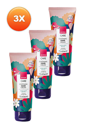Avon Care Shimmering Gliserin İçeren Yasemin Kokulu El Kremi 75 Ml. Üçlü Set