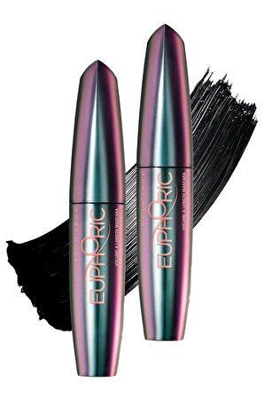 Avon Euphoric Volume and Length Maskara 10 Ml. Blackest Black İkili Set