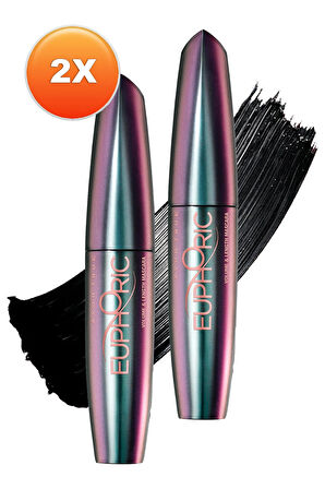 Avon Euphoric Volume and Length Maskara 10 Ml. Blackest Black İkili Set