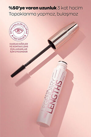 Avon Legendary Lengths Hacim ve Uzunluk Veren Siyah Maskara 10 Ml. İkili Set