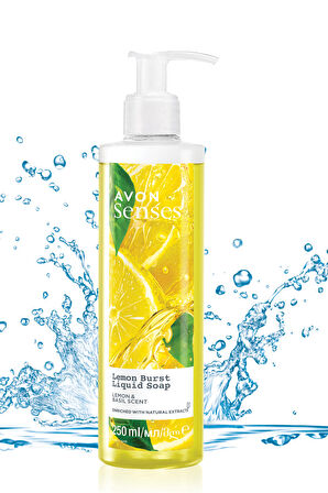 Avon Senses Lemon Burst Limon ve Reyhan Kokulu Sıvı Sabun 250 Ml. Üçlü Set