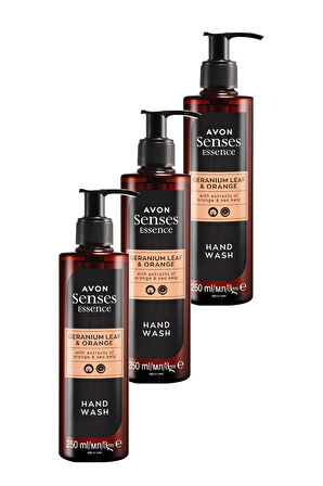 Avon Senses Essence Sardunya Yaprağı ve Partakal Kokulu Sıvı El Sabunu 250 Ml. Üçlü Set
