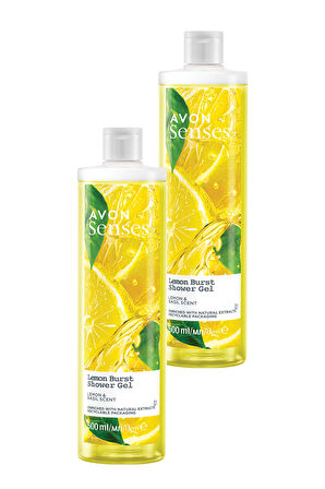 Avon Senses Lemon Burst Limon ve Reyhan Kokulu Duş Jeli 500 Ml. İkili Set