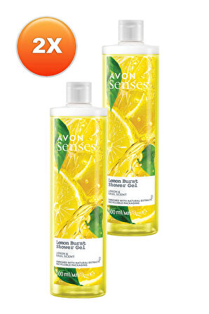 Avon Senses Lemon Burst Limon ve Reyhan Kokulu Duş Jeli 500 Ml. İkili Set