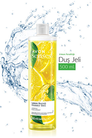 Avon Senses Lemon Burst Limon ve Reyhan Kokulu Duş Jeli 500 Ml. İkili Set