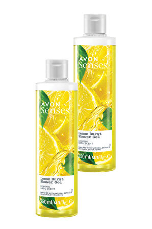 Avon Senses Lemon Burst Limon ve Reyhan Kokulu Duş Jeli 250 Ml. İkili Set