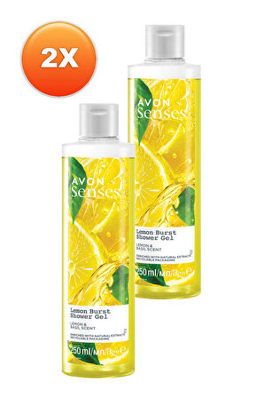 Avon Senses Lemon Burst Limon ve Reyhan Kokulu Duş Jeli 250 Ml. İkili Set