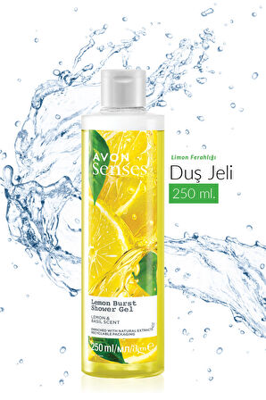 Avon Senses Lemon Burst Limon ve Reyhan Kokulu Duş Jeli 250 Ml. İkili Set