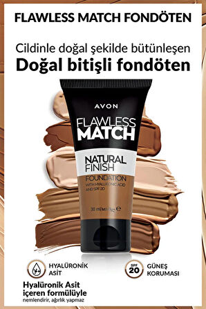 Avon Flawless Match Natural Likit Fondöten Spf20 30 Ml. Light Caramel 355G