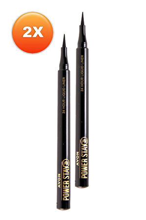 Avon Power Stay Likit Liner Blackest Black İkili Set