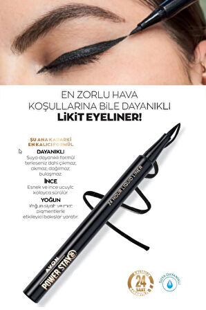 Avon Power Stay Likit Liner Blackest Black İkili Set