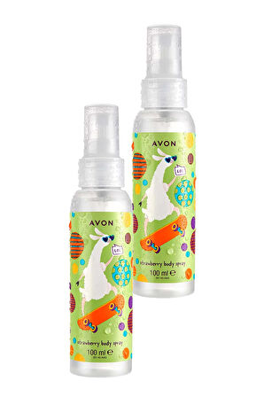 Avon Lama Dude Naturals Çilek Kokulu Çocuk Vücut Spreyi 100 Ml. İkili Set