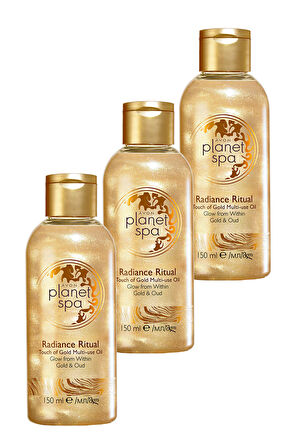 Avon Planet Spa Radiance Ritüel Dokunuş Altın Masaj Yağı 150 Ml. Üçlü Set