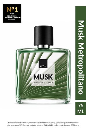Avon Musk Metropolitano Erkek Parfüm Edt 75 Ml. Üçlü Set