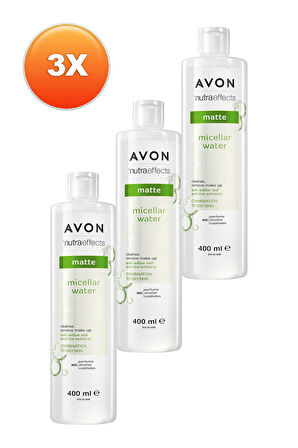 Avon Nutra Effects Mat Micellar Makyaj Temizleme Suyu 400 Ml. Üçlü Set