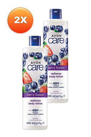 Avon Care Yaban Mersini ve Çilek Özlü El, Yüz ve Vücut Kremi 400 Ml. İkili Set