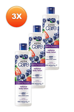 Avon Care Yaban Mersini ve Çilek Özlü El, Yüz ve Vücut Kremi 400 Ml. Üçlü Set