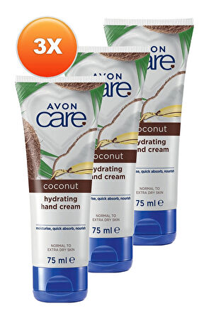 Avon Hindistan Cevizi Yağı İçeren El Kremi 75 Ml. Üçlü Set