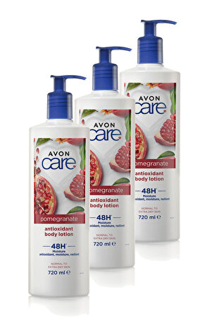 Avon Care Nar Özü İçeren Antioksidan Nemlemdirici Vücut Losyonu 720 Ml. Üçlü Set