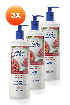 Avon Care Nar Özü İçeren Antioksidan Nemlemdirici Vücut Losyonu 720 Ml. Üçlü Set