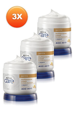 Avon Care Vanilya Içeren E Vitaminli Kuru Ciltler İçin Çok Amaçlı Krem 400 Ml. Üçlü Set