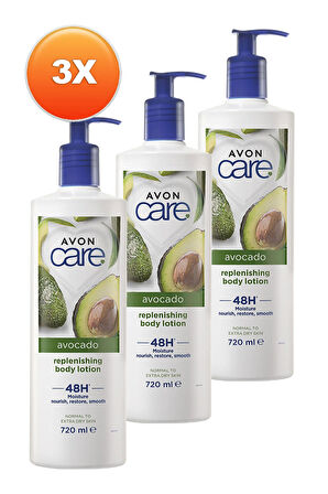 Avon Care Avokado Replenishing Avokado Yağı Içeren Vücut Losyonu 720 Ml. Üçlü Set