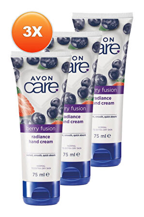 Avon Care Berry Fusion Yabanmersinli El Kremi 75 Ml. Üçlü Set
